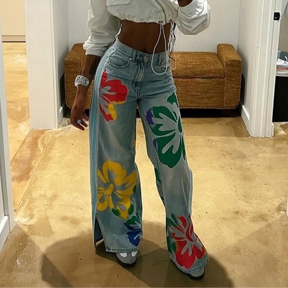 New Urban Outfitters BDG 90s Skater Baggy Jeans Denim Race Track Stripe 26 - Picture 13 of 13